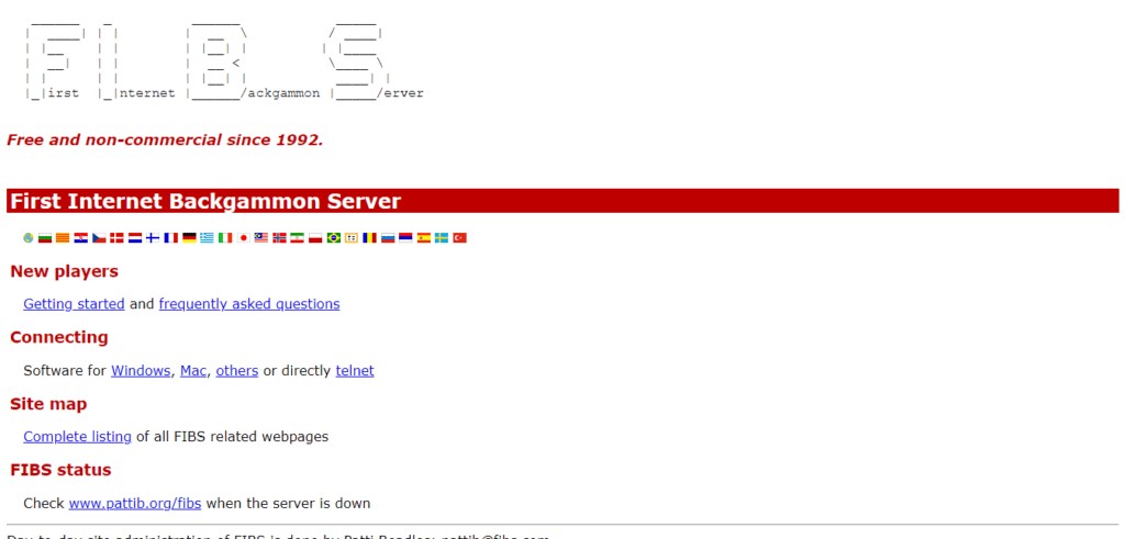 First Internet Backgammon Server (FIBS)